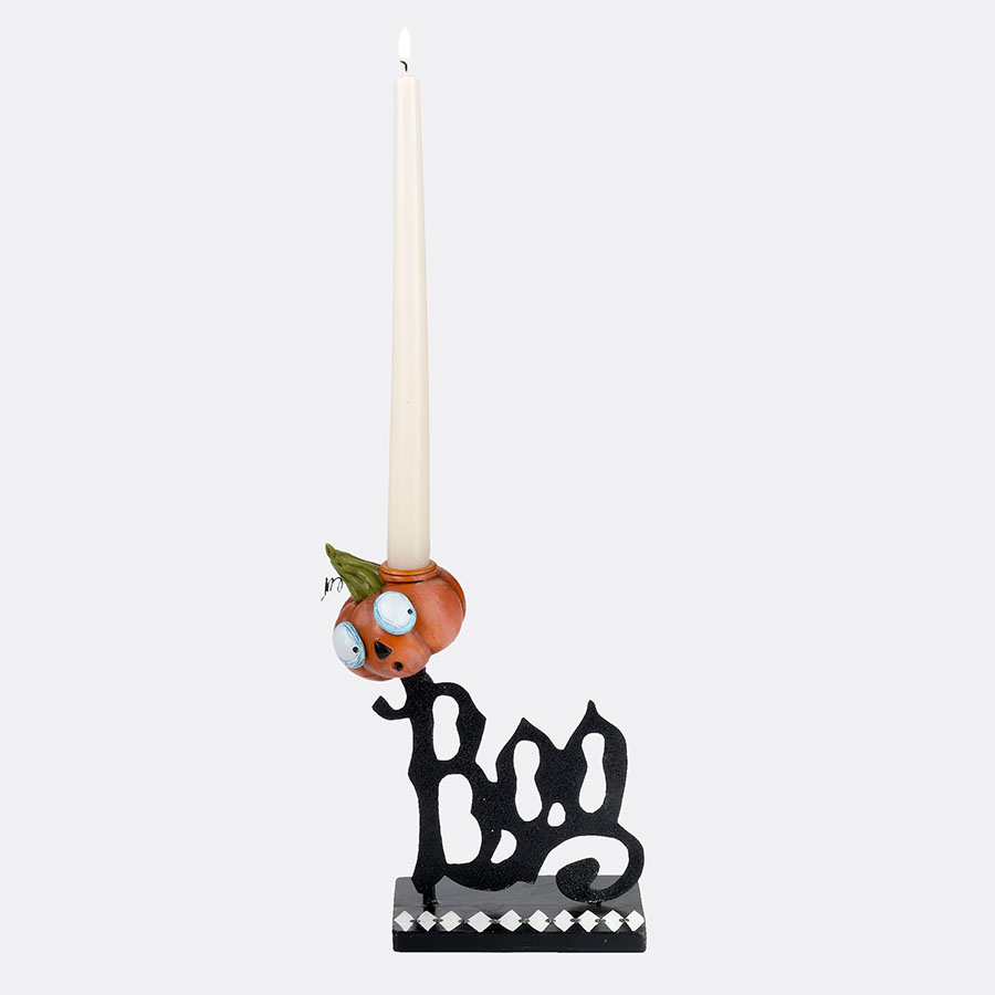 Boo Taper Candle Holder