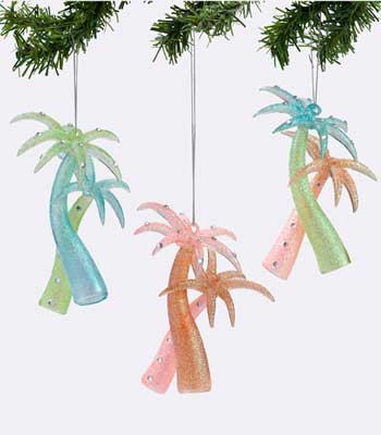 Glitter Palm Tree Ornament