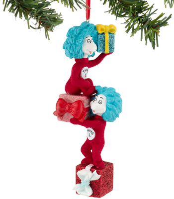 Thing 1 & 2 with Gifts Ornament