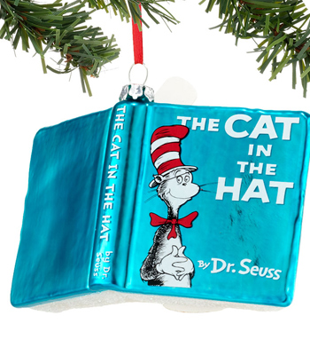 Cat in the Hat Book Ornament