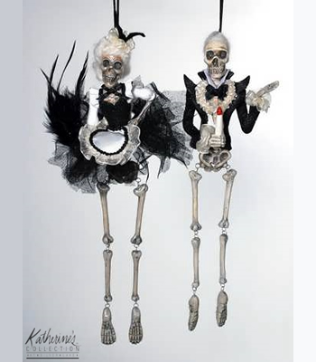 French Maid Skeleton Orn