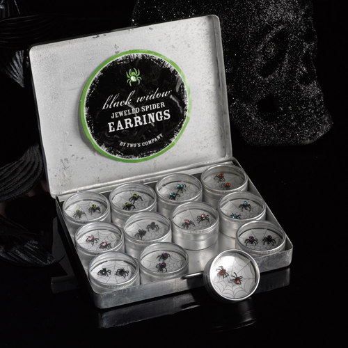 Black Widow Spider Earring