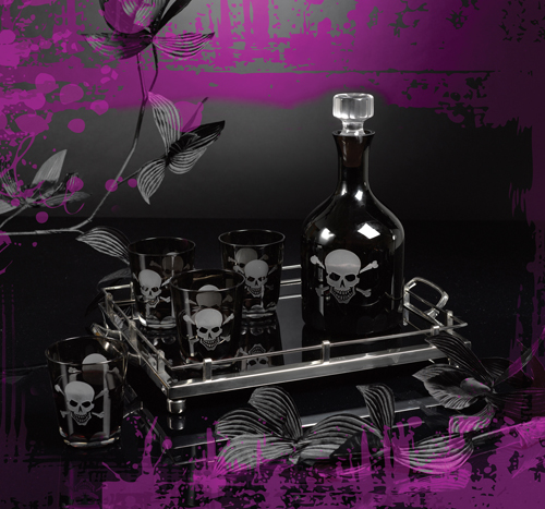 Skull Bottle & Stopper