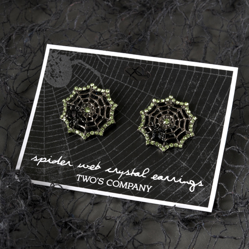 Spider on Web Earrings